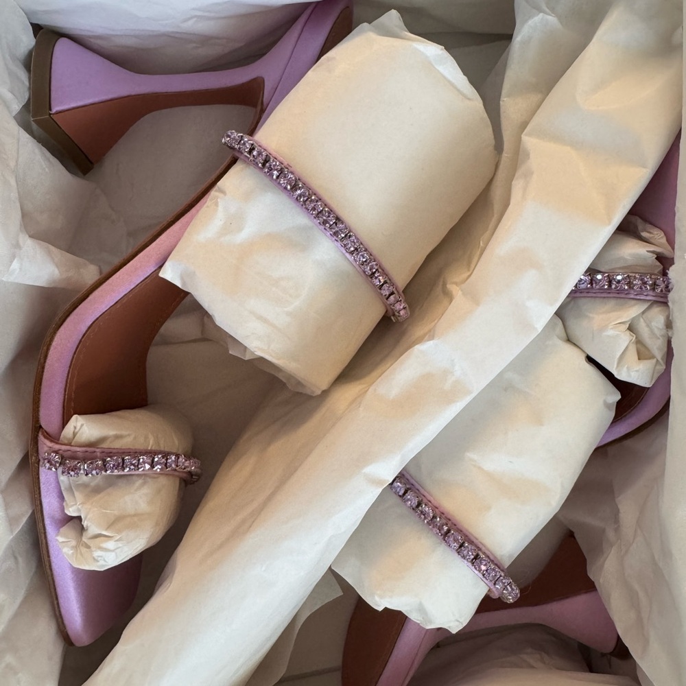 Amina Muaddi gilda crystal embellished sandals size36